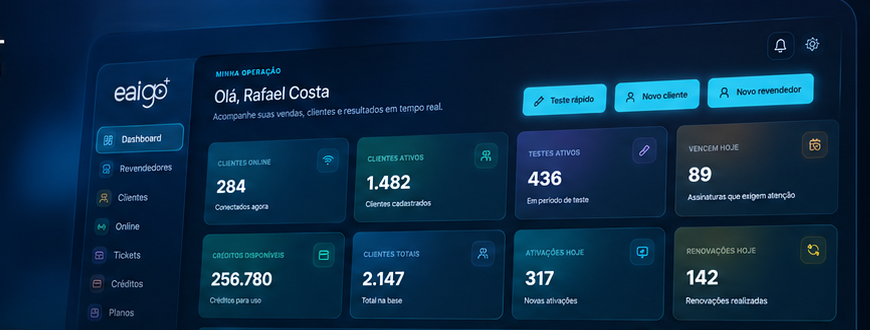 Painel EAIGO+ para revendedores